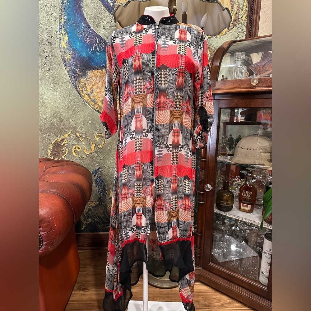 Soch Multicolor Printed High Low Kaftan Dress